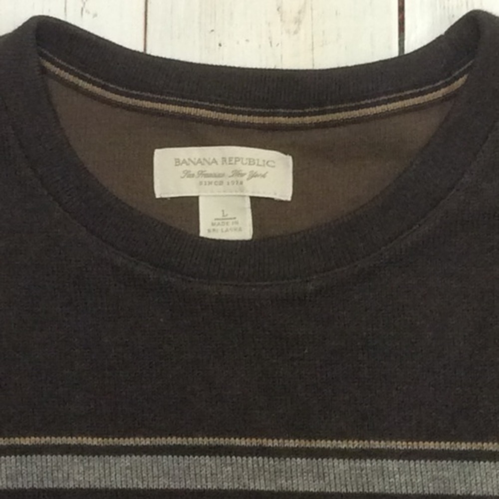 Banana Republic Men’s Brown Casual Classic Crewneck Long Sleeve Sweater - Picture 5 of 10